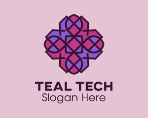 Geometric Flower Pattern logo design