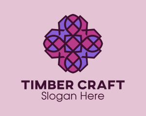 Geometric Flower Pattern logo design