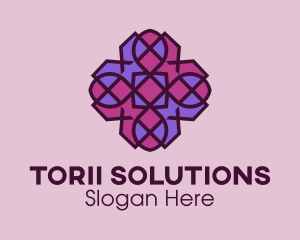 Geometric Flower Pattern logo design