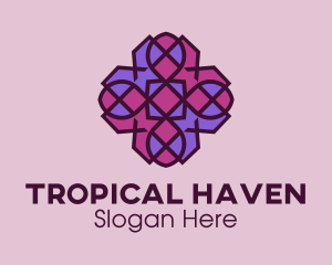 Geometric Flower Pattern logo design