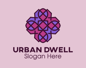 Geometric Flower Pattern logo design