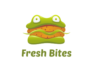 Sandwich - Frog Sandwich Burger logo design