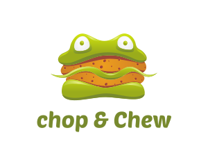Fast Food - Frog Sandwich Burger logo design