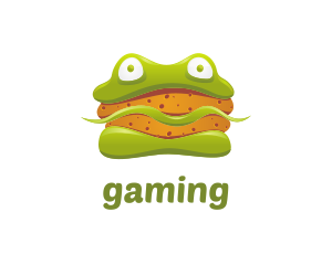 Hamburger - Frog Sandwich Burger logo design