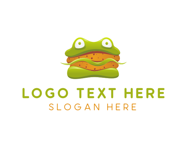 Burger - Frog Sandwich Burger logo design