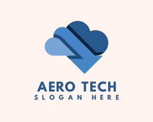 Cloud Arrow Tech logo design