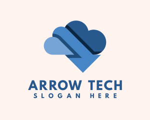 Cloud Arrow Tech logo design