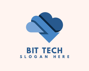 Cloud Arrow Tech logo design