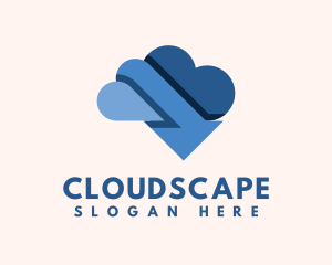 Cloud Arrow Tech logo design