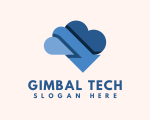 Cloud Arrow Tech logo design