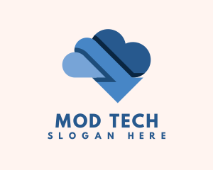 Cloud Arrow Tech logo design