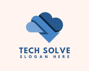 Cloud Arrow Tech logo design