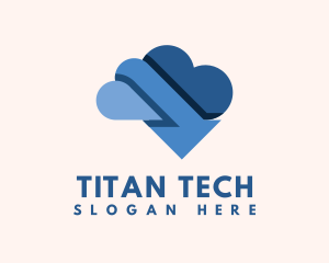 Cloud Arrow Tech logo design