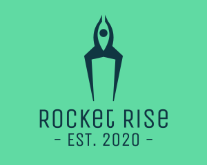 Human Rocket Ship logo design