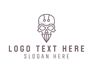 Mascot - Skull Skeleton Circuit logo design