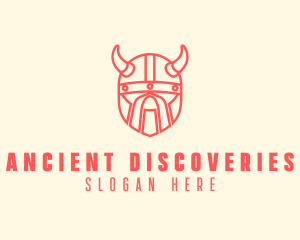 Geometric Viking Helmet  logo design