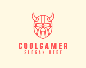 Game Stream - Geometric Viking Helmet logo design