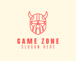 Ancient - Geometric Viking Helmet logo design