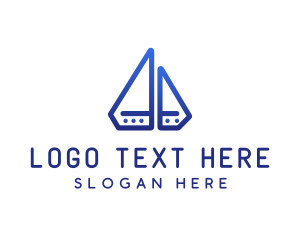 Boat - Diamond Boat Sail logo design