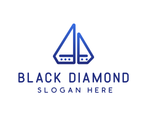 Diamond Boat Sail logo design