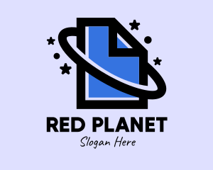 Paper Orbit Planet logo design