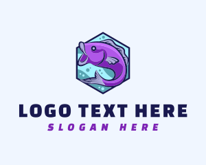 Hexagon - Fish Ocean Swim logo design