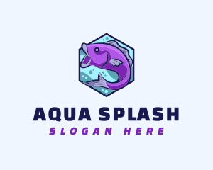 Fish Ocean Swim logo design