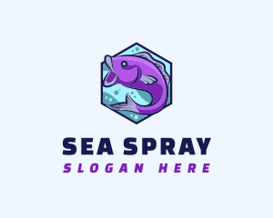 Fish Ocean Swim logo design