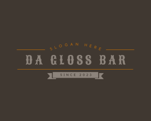 Rustic Bar Business logo design