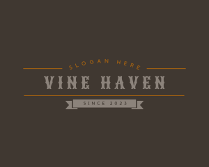 Rustic Bar Business logo design