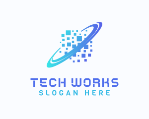 Pixelated Software Tech logo design