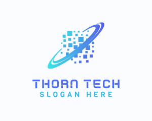 Pixelated Software Tech logo design