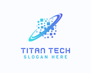 Pixelated Software Tech logo design