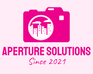 Aperture - Pink City Camera logo design
