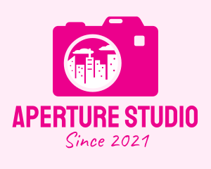 Aperture - Pink City Camera logo design