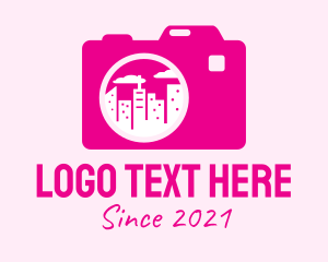 Aperture - Pink City Camera logo design