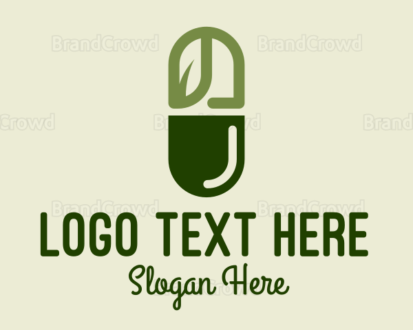 Minimalist Herbal Capsule Logo