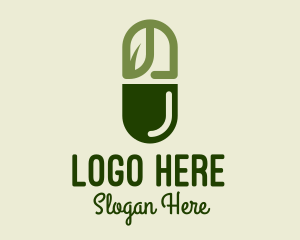 Eco Friendly - Minimalist Herbal Capsule logo design