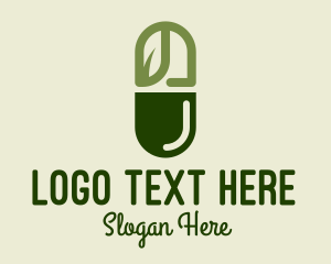 Herbal - Minimalist Herbal Capsule logo design