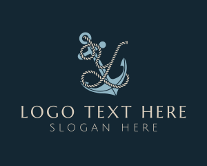 Sailing - Anchor Rope Letter Y logo design