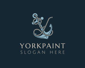 Anchor Rope Letter Y logo design