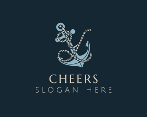 Seafarer - Anchor Rope Letter Y logo design