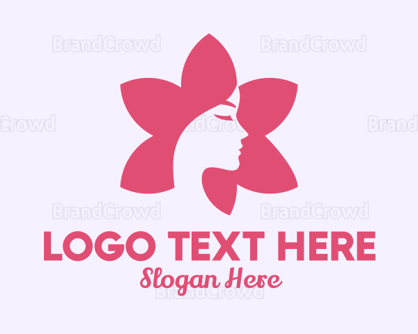 Pink Flower Face Logo