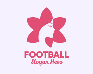 Pink Flower Face Logo