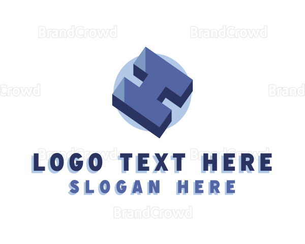 3D Company Letter H Logo