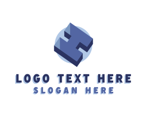 3d - 3D Company Letter H logo design