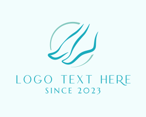 Feet - Food Massage Therapy logo design