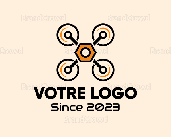 Quadcopter Drone Maintenance Logo
