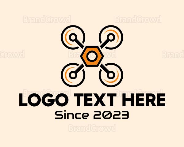 Quadcopter Drone Maintenance Logo