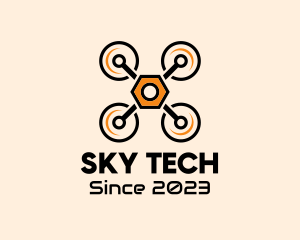 Drone - Quadcopter Drone Maintenance logo design
